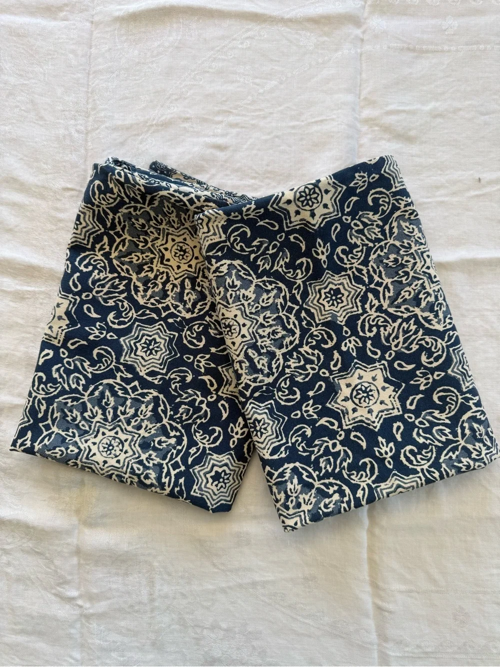 Potterybarn medallion blue pillow covers